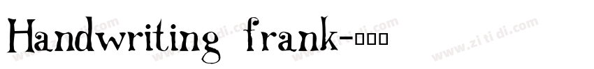 Handwriting frank字体转换